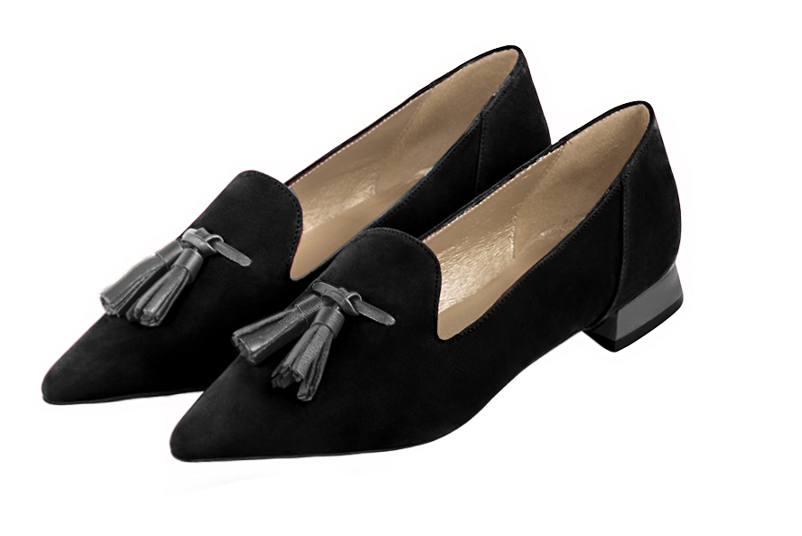 Mocassin femme cheap noir daim